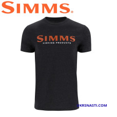 Футболка Simms Logo T-Shirt Dark Gunmetal Heather